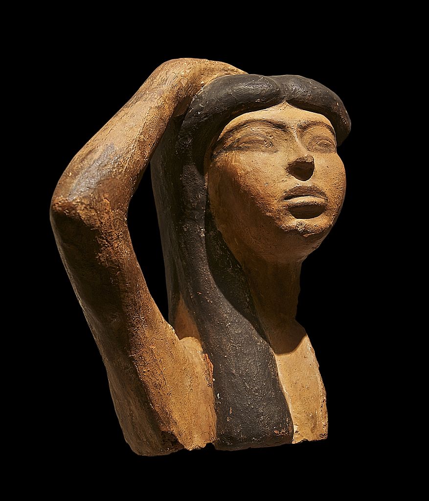Исида, оплакивающая Осириса. Терракотовая статуэтка, Египет, XV-XIV вв. до н.э.